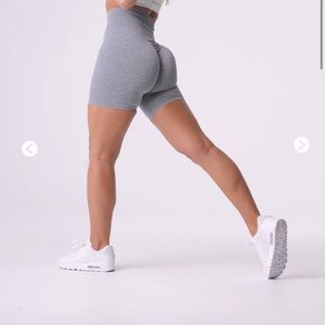 NVGTN Grey scrunch seamless shorts